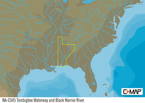 C-MAP NA-C045 Black Warrior & Lower Tom Bigbee River