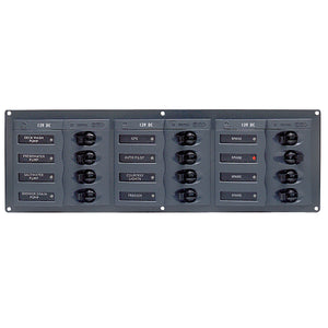 BEP DC Panel - 12-Way - No Meter - Horizontal