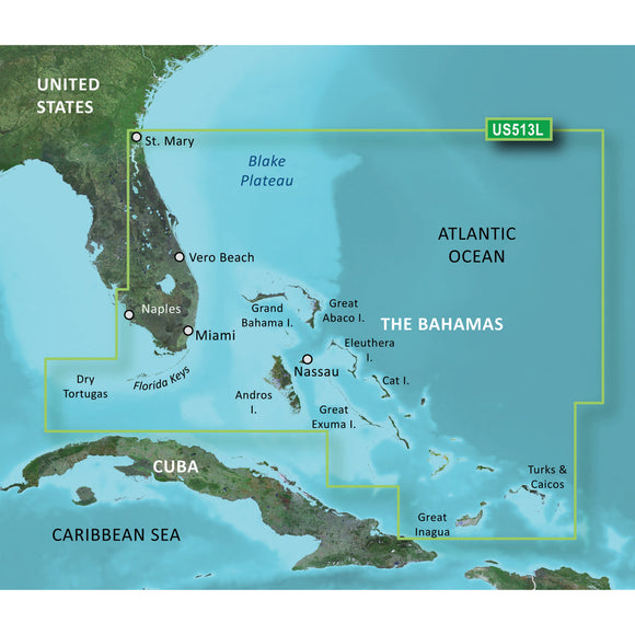 Garmin BlueChart® g3 Vision® HD - VUS513L - Jacksonville - Bahamas - microSD™/SD™