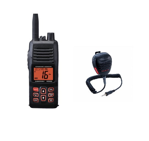 Standard HX400 5W Handheld VHF With CMP460 Speaker Microphone