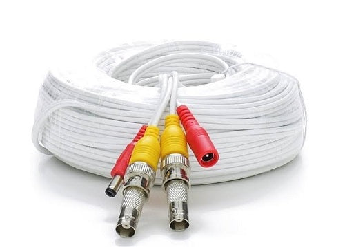 25' RG59 Siamese Cable BNC Males And Power Leads