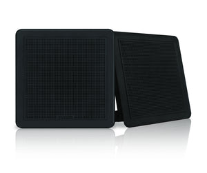 Fusion FM-F65SB 6" Black Square Flush Mount Speakers