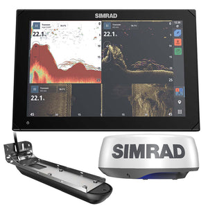 Simrad NSX&trade; 3012 Radar Bundle - HALO20+ Radar Dome &amp; Active Imaging&trade; 3-in-1 Transducer