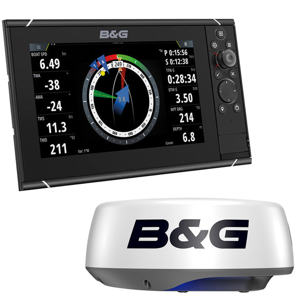 B&G Zeus™ 3S 12 Combo Multi-Function Sailing Display Radar Bundle HALO20+ 20