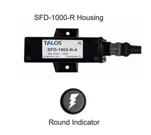 Talos SFD1000R Black Round Flush Mount Lightning Detector with 3ft Cable