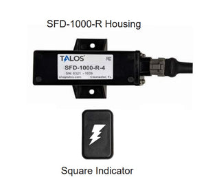 Talos SFD1000R Black Rectangular Lightning Detector with 3ft Cable