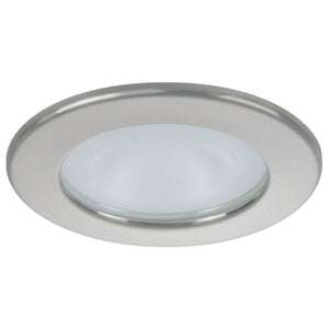 Quick Kai XP Downlight LED - 4W, IP66, Spring Mounted - Round Satin Bezel, Round Warm White Light