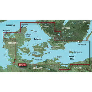 Garmin BlueChart&reg; g3 Vision&reg; HD - VEU021R - Denmark East &amp; Sweden Southeast - microSD&trade;/SD&trade;