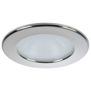 Quick Kai XP Downlight LED - 4W, IP66, Spring Mounted - Round Stainless Bezel, Round Warm White Light