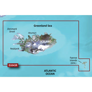 Garmin BlueChart&reg; g3 Vision&reg; HD - VEU043R - Iceland &amp; Faeroe Islands - microSD&trade;/SD&trade;