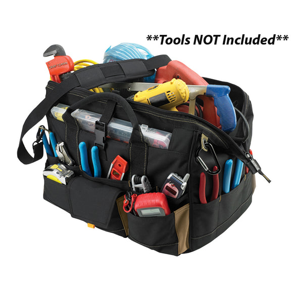 CLC 1535 Tool Bag w/ Top-Side Plastic Parts Tray - 18