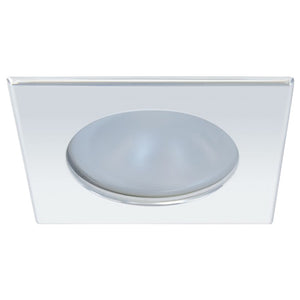 Quick Blake XP Downlight LED -  6W, IP66, Spring Mounted - Square Stainless Bezel, Round Warm White Light