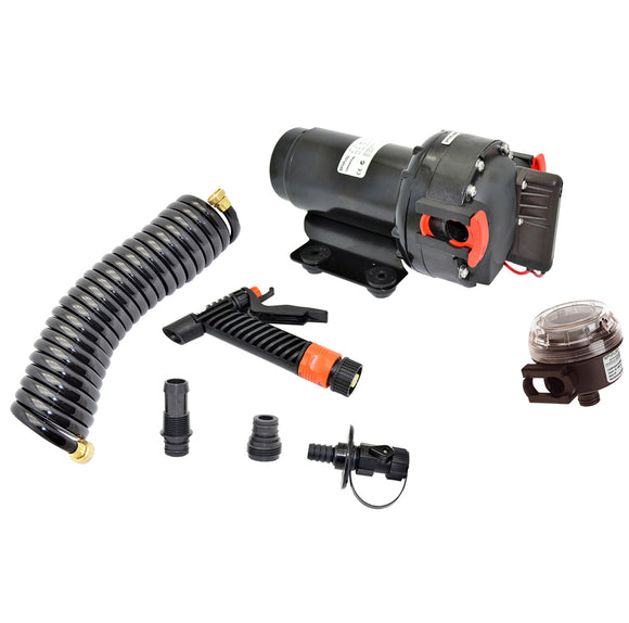 Johnson Pump 5.2 GPM Aqua Jet Washdown Pump Kit w/Hose - 24V