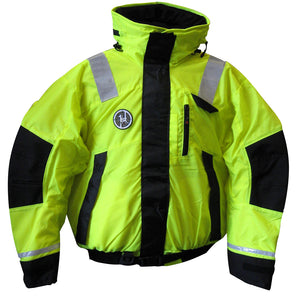 First Watch AB-1100 Flotation Bomber Jacket - Hi-Vis Yellow/Black - Medium