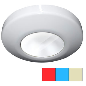 i2Systems Profile P1120 Tri-Light Surface Light - Red, Warm White &amp; Blue - White Finish