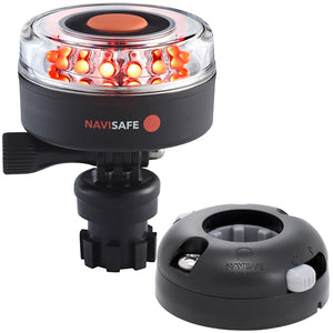 Navisafe Navilight All RED 360&deg; 2NM w/Navimount Base &amp; Horizontal Mount - Black