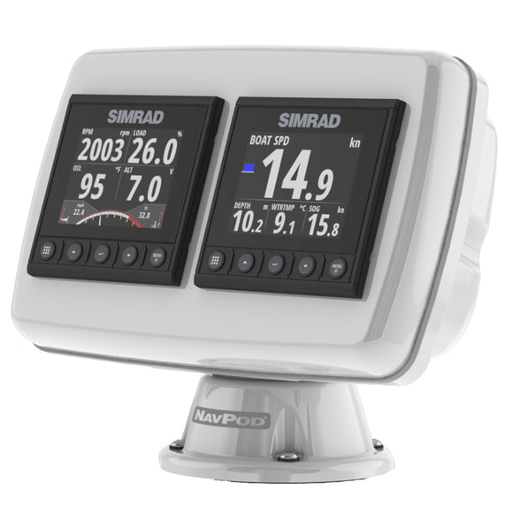 NavPod PP4503 PowerPod Pre-Cut f/2-Simrad IS42/B&G Triton²/AP44 Square Hole Instruments