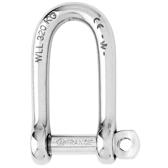 Wichard Self-Locking Long D Shackle - Diameter 4mm - 5/32