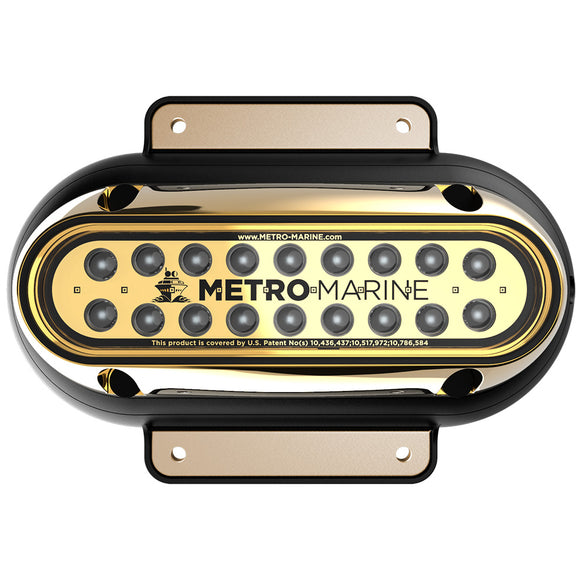 Metro Marine High-Output Elongated Surface Mount Light w/Intelligent Monochromatic LED's - Green, 45° Beam