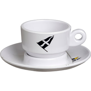 Marine Business Melamine Espresso Cup &amp; Plate Set - REGATA - Set of 6