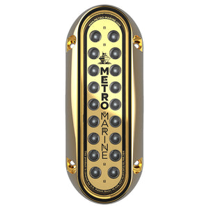 Metro Marine High-Output Elongated Vertical Mount Light w/Intelligent Monochromatic LED&#39;s - Green, 90&deg; Beam