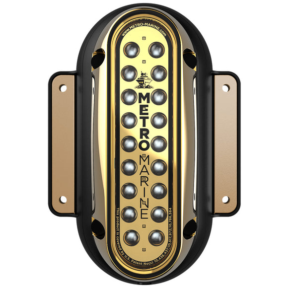 Metro Marine High-Output Vertical Surface Mount Light w/Intelligent Monochromatic LED's - Blue, 45° Beam