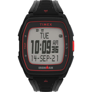 Timex IRONMAN&reg; T300 Silicone Strap Watch - Black/Red