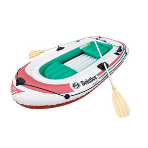 Solstice Watersports Voyager 4-Person Inflatable Boat Kit w/Oars &amp; Pump