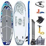 Solstice Watersports 16&#39; Maori Giant Inflatable Stand-Up Paddleboard w/Leash &amp; 4 Paddles