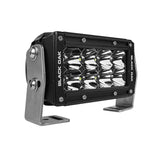 Black Oak Pro Series 3.0 Double Row 4" LED Light Bar - Flood Optics - Black Housing