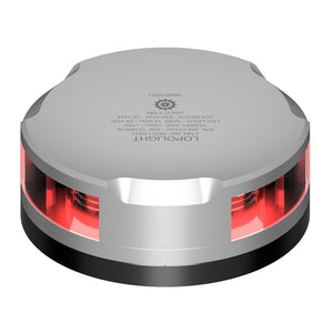 Lopolight 360-Degree Red Nav Light - 2NM - Silver Housing w/FB Base