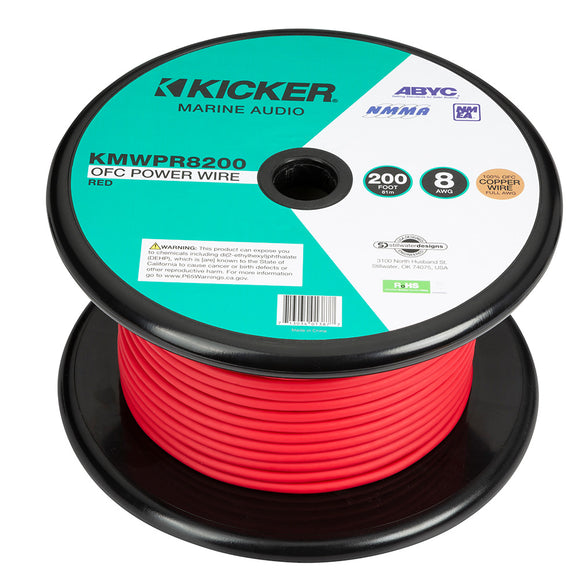 KICKER KMWPR8200 200' 8AWG Power Wire - Red