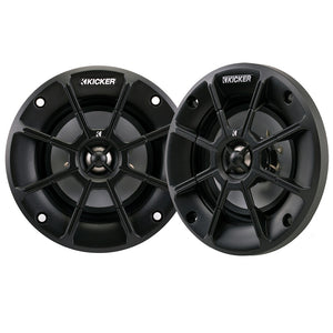 KICKER PS4 4" Powersports Weather-Proof Coaxial Speakers - 2-Ohm, Black