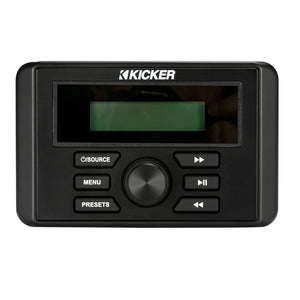 KICKER KMC3 Weather-Resistant Gauge-Style Media Center w/Bluetooth