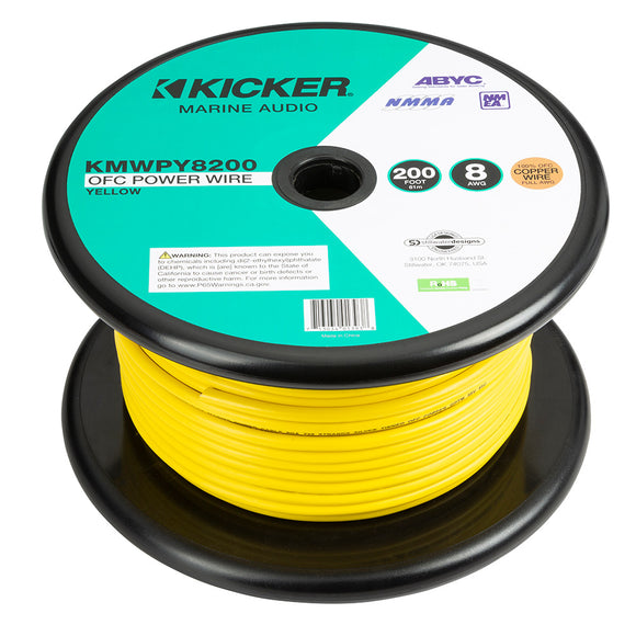 KICKER KMWPY8200 200' 8AWG Power Wire - Yellow