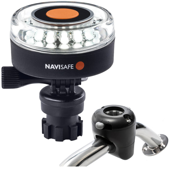 Navisafe Navilight 360° 2NM White w/Navimount Base & Rail Mount - Black