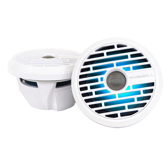 Roswell R1 7.7” Marine Speakers - White - 90W RMS & 180W Peak Power