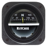 Ritchie V-537 Explorer Compass - Bulkhead Mount - Black Dial