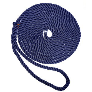 New England Ropes 5/8" Premium 3-Strand Dock Line - Navy Blue - 15&#39;