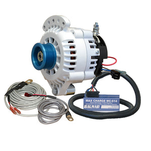 Balmar Alternator 100 AMP Kit 12V 1-2" Single Foot Spindle Mount J10 Pulley Regulator &amp; Temp Sensor