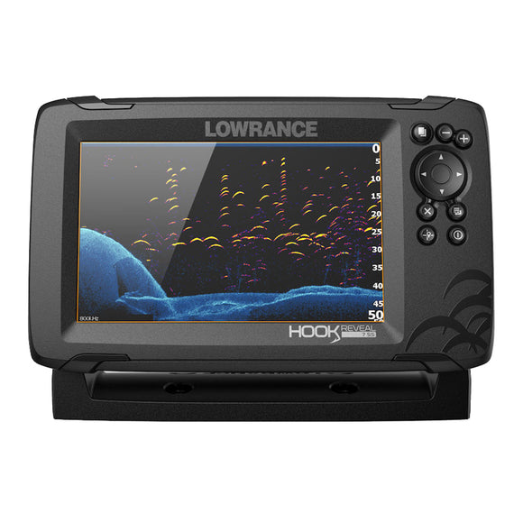 Lowrance HOOK Reveal 7 Chartplotter/Fishfinder w/SplitShot Transom Mount Transducer & US Inland Charts