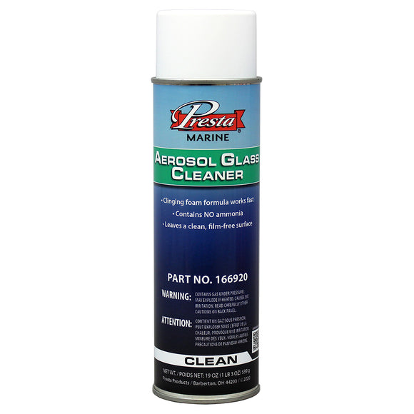 Presta Marine Ammonia Free Aerosol Glass Cleaner - 19oz