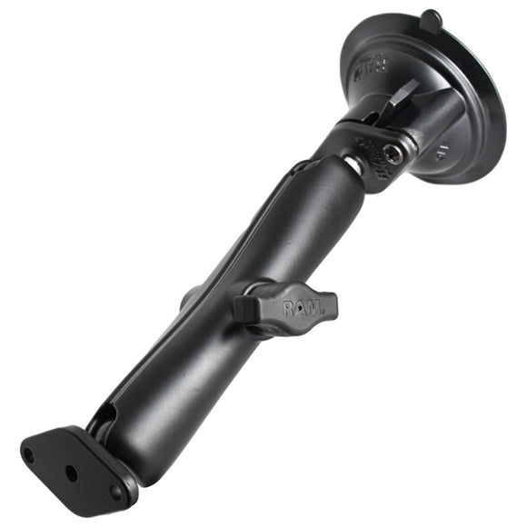 RAM Mount Twist Lock Suction Cup Mount w/Long Double Socket Arm