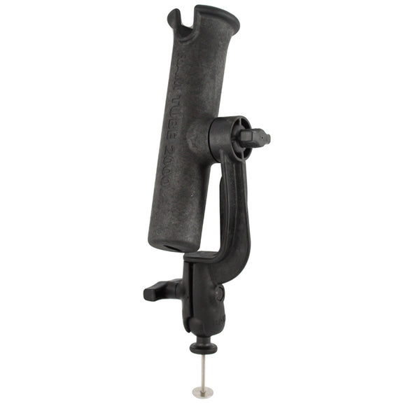 RAM Mount RAM-TUBE 2000 Holder w/RAM-ROD Revolution Ratchet/Socket System & 5 Spot Mounting Base Adapter