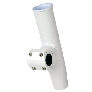 C.E. Smith Adjustable Mid Mount Rod Holder - 7/8" or 1" OD - White Powder Coat Aluminum w/Sleeve &amp; Hex Key