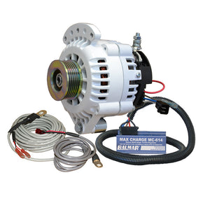 Balmar Alternator 100 AMP Kit 12V 1-2" Single Foot Spindle Mount K6 Pulley Regulator &amp; Temp Sensor