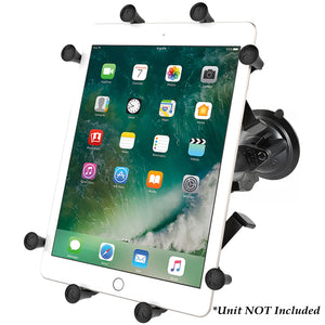 RAM Mount Twist-Lock&trade; Suction Cup Mount w/Universal X-Grip&reg; Cradle for 10" Large Tablets