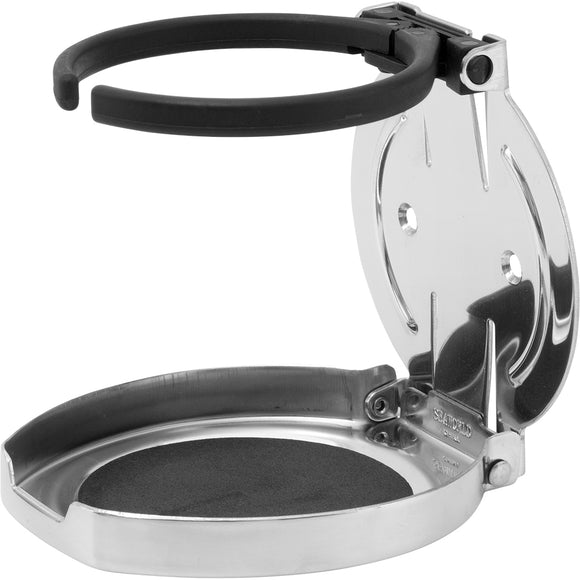 Sea-Dog Adjustable Folding Drink Holder - 304 Stainless Steel