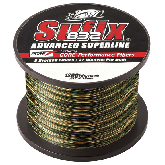 Sufix 832® Advanced Superline® Braid - 10lb - Camo - 1200 yds