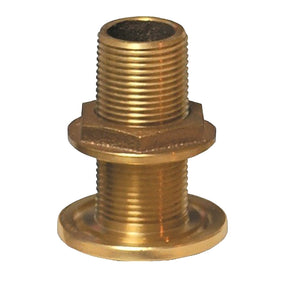 GROCO 1/2" NPS NPT Combo Bronze Thru-Hull Fitting w/Nut